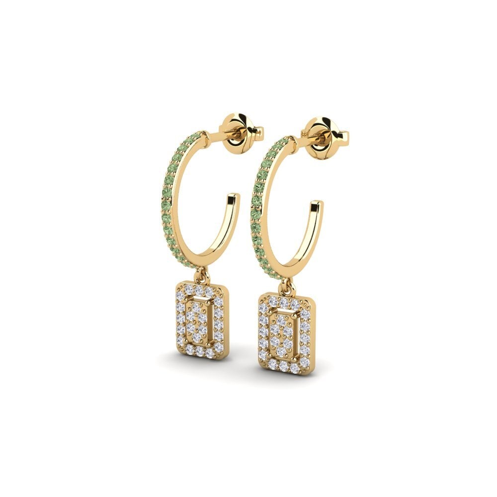 Green Diamond Women's Earring Suklaa