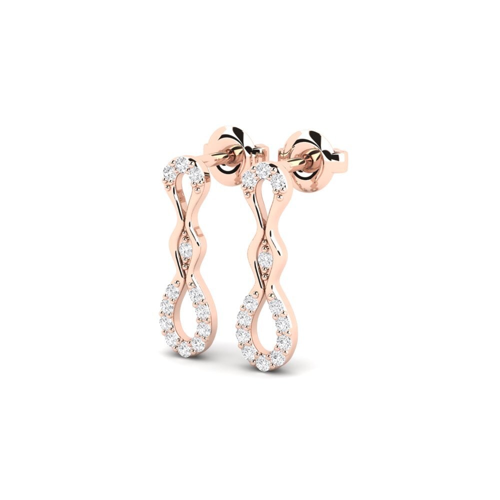 9ct Rose Gold Women's Earring Sumatran