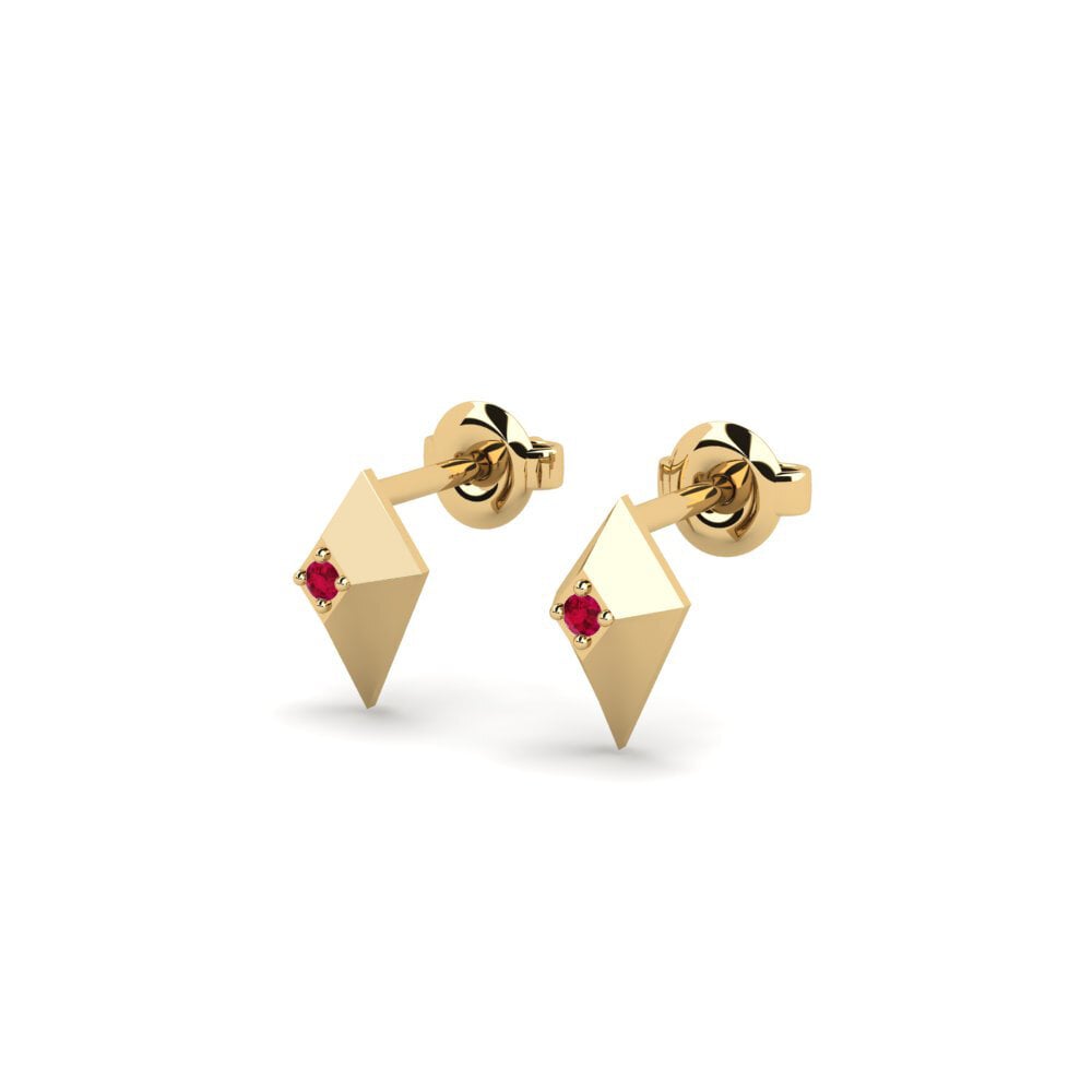 Rubis Boucle d'oreille femme Sumber