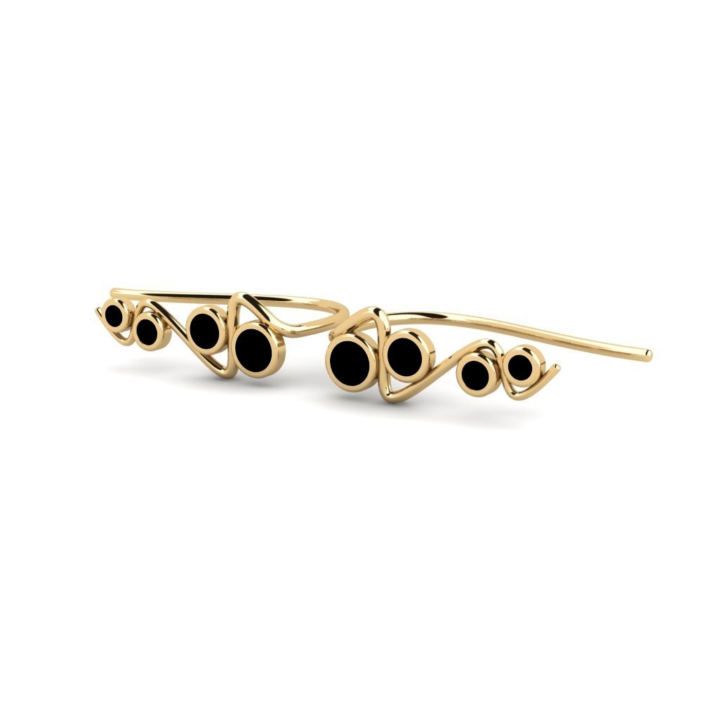 9k Oro Amarillo Pendientes Sumeno