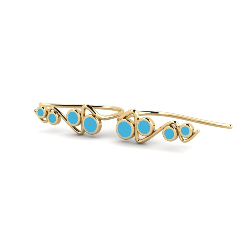 14k Oro Amarillo Pendientes Sumeno