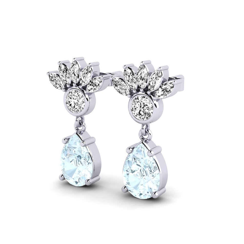 Aigue-marine Boucle d'oreille femme Sundar