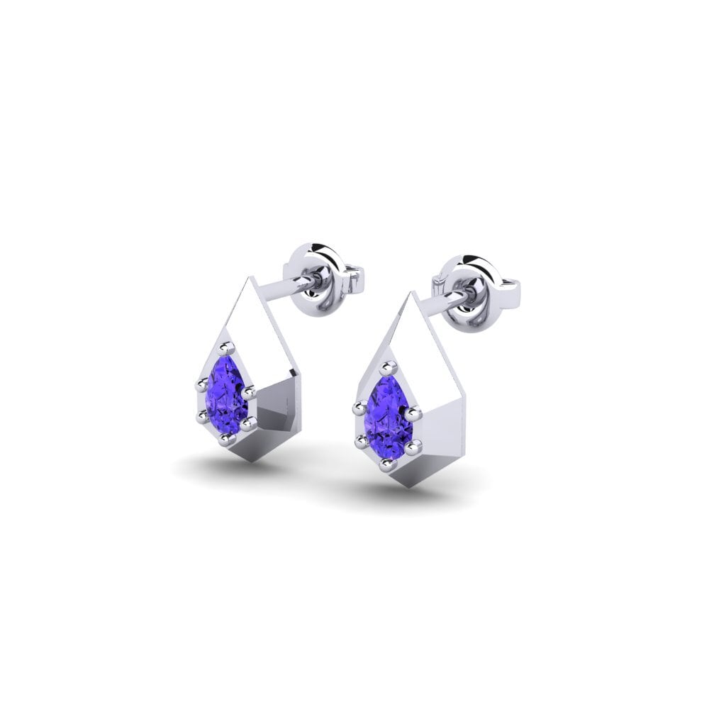 Oro Bianco 375 Tanzanite Orecchino da donna Sungai