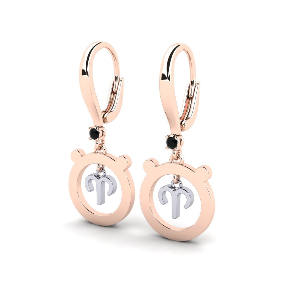 Saphir noir Boucle d'oreille femme Suning - Aries