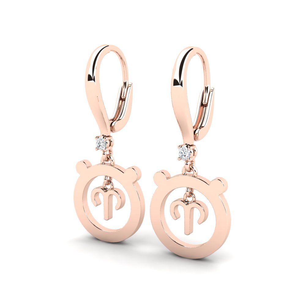 18k Oro Rosa Pendiente de mujer Suning - Aries