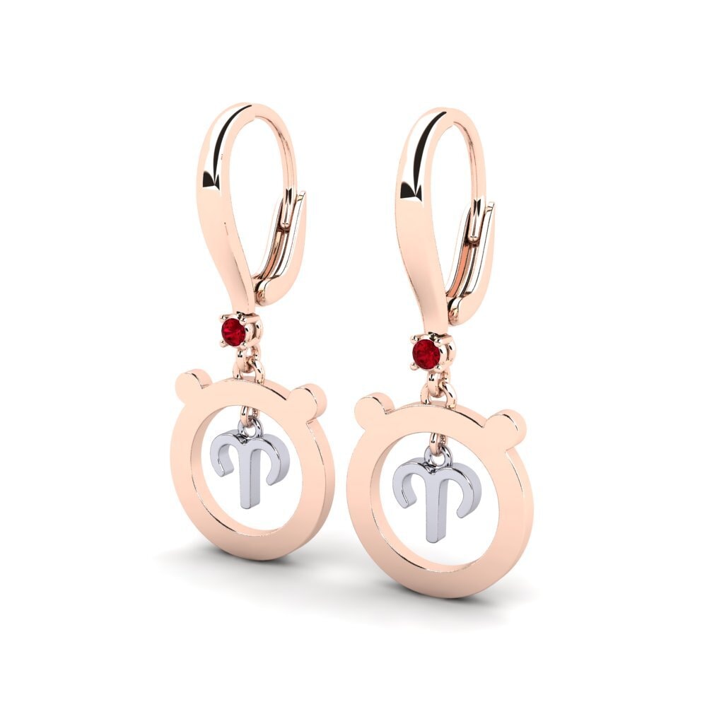 Red Zirconia Women's Earring Suning - Aries