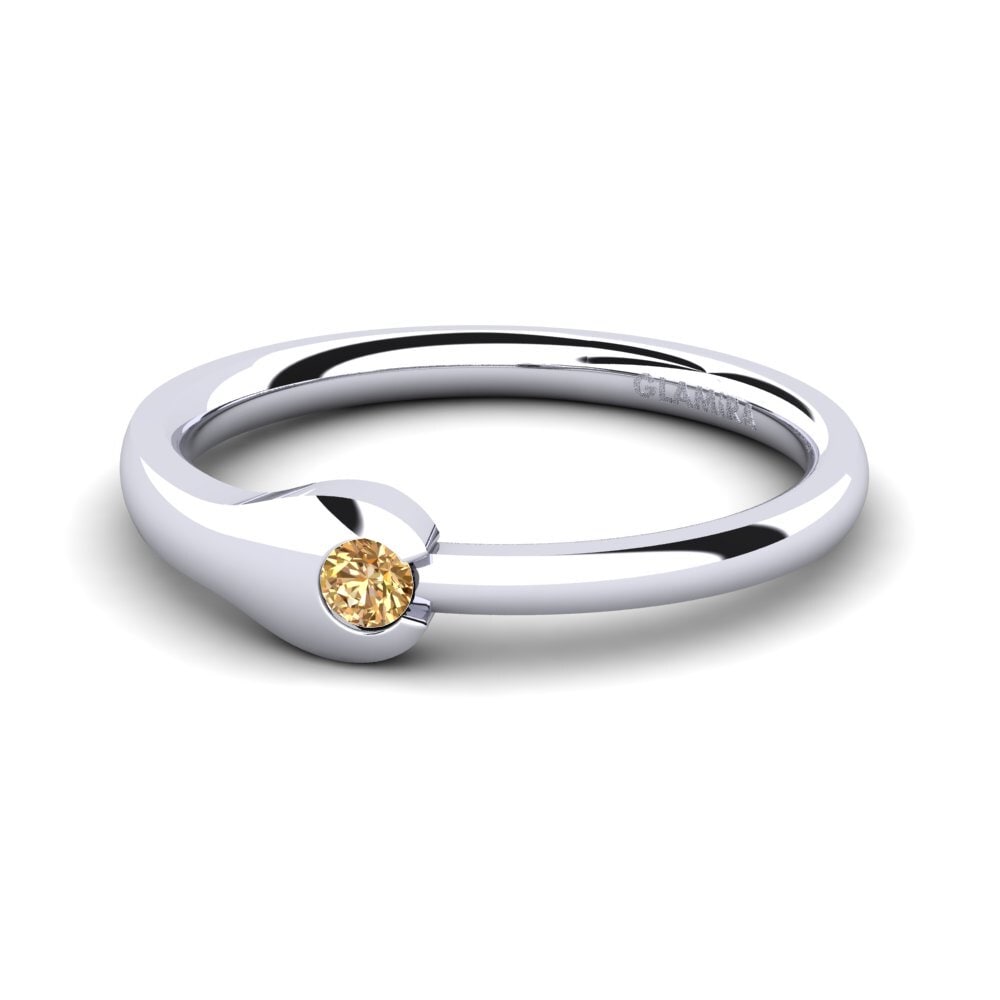 950 Platinum Brown Diamond Ring Sunita
