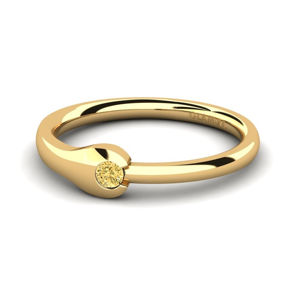 14ct Yellow Gold Yellow Diamond Ring Sunita