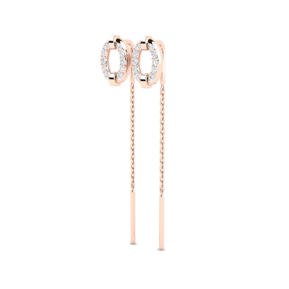 9ct Rose Gold Women's Earring Surrisu