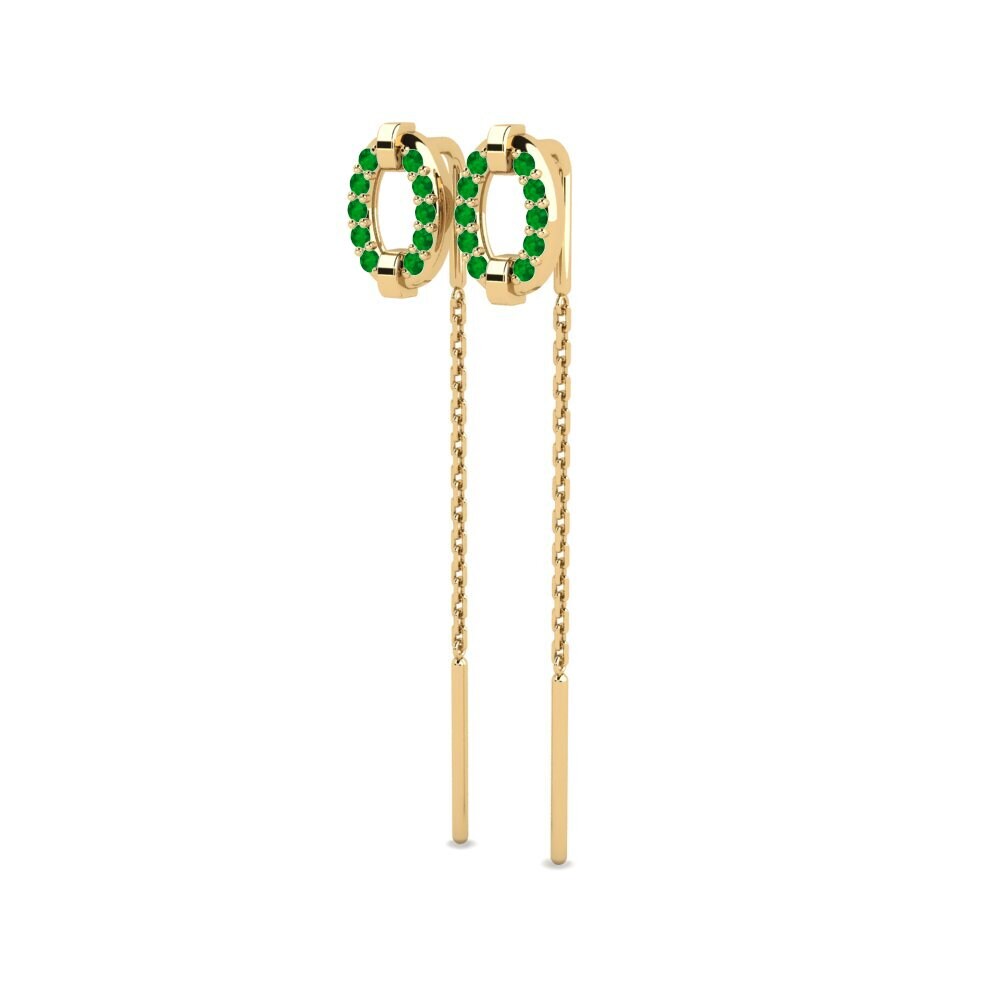 Émeraude Boucle d'oreille femme Surrisu