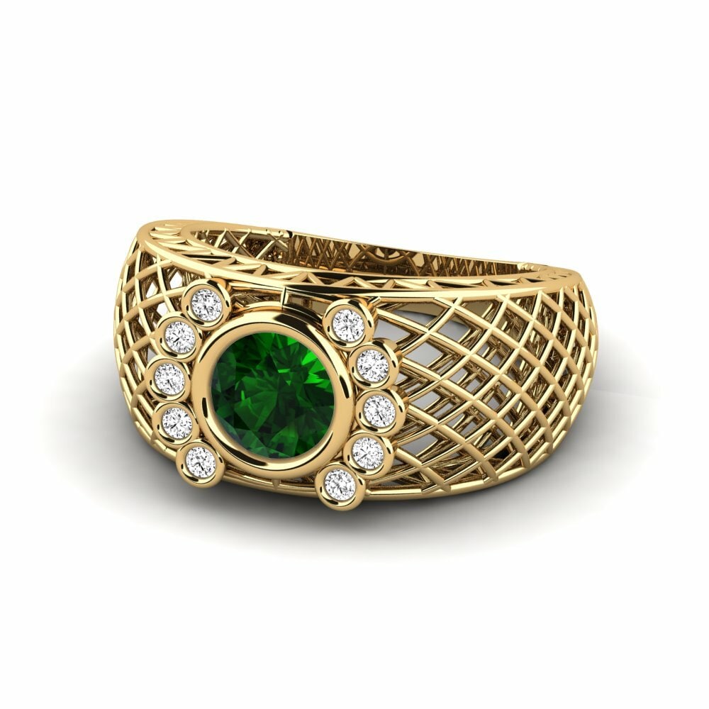 Anillo Surtr Turmalina verde