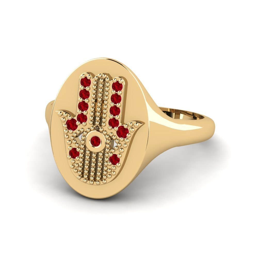 Red Zirconia Ring Suspend