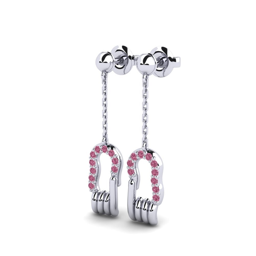 Plata 925 Granate Rhodolite Pendiente de mujer Susquehanna