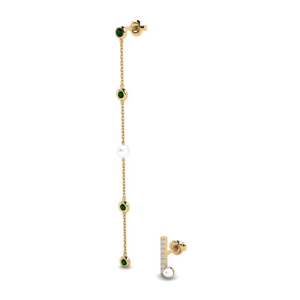 Green Zirconia Women's Earring Suvd - SET