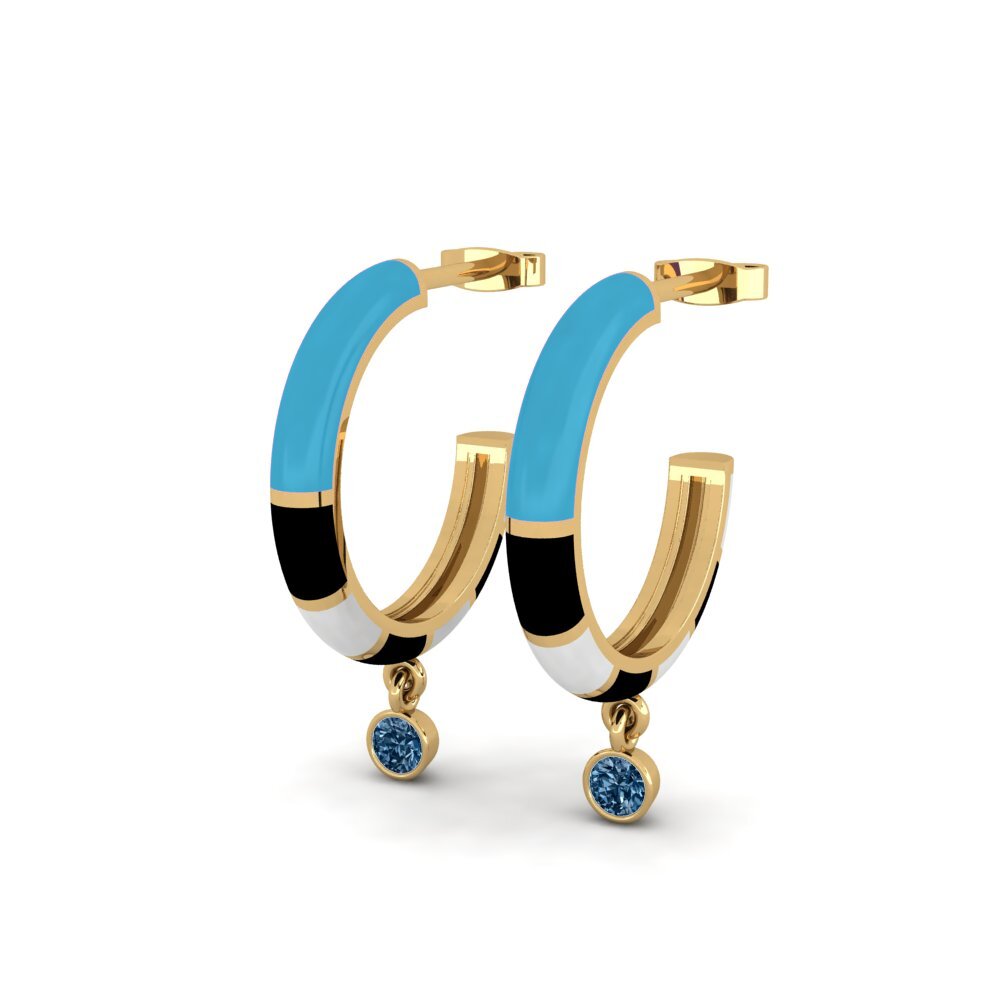 Diamante Azul Pendiente de mujer Svert