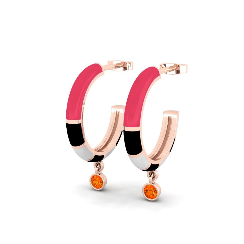 Orange Sapphire Women's Earring Svert
