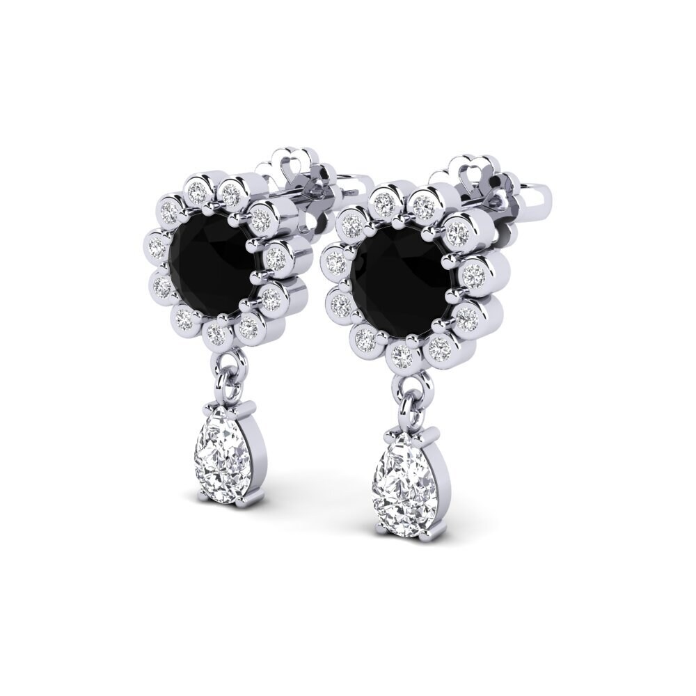 Saphir noir SYLVIE Boucles D'oreilles Svetlo
