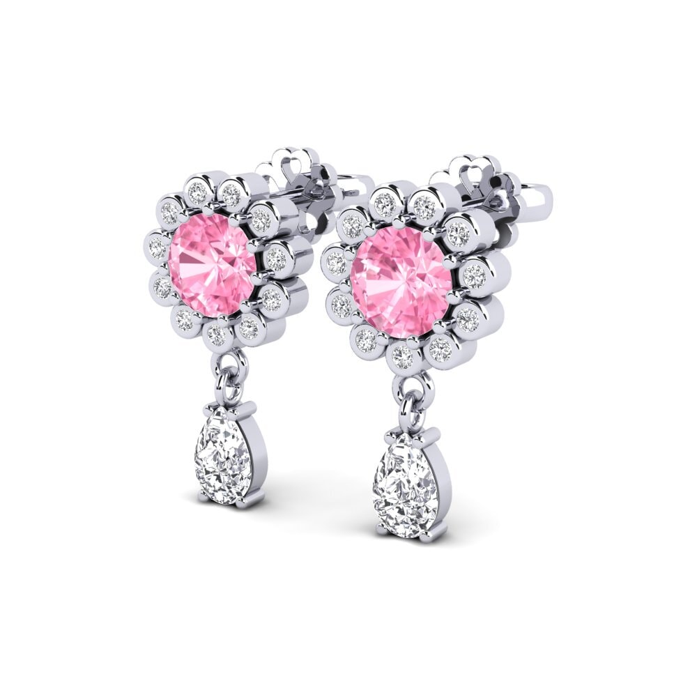 Saphir Rose SYLVIE Boucles D'oreilles Svetlo