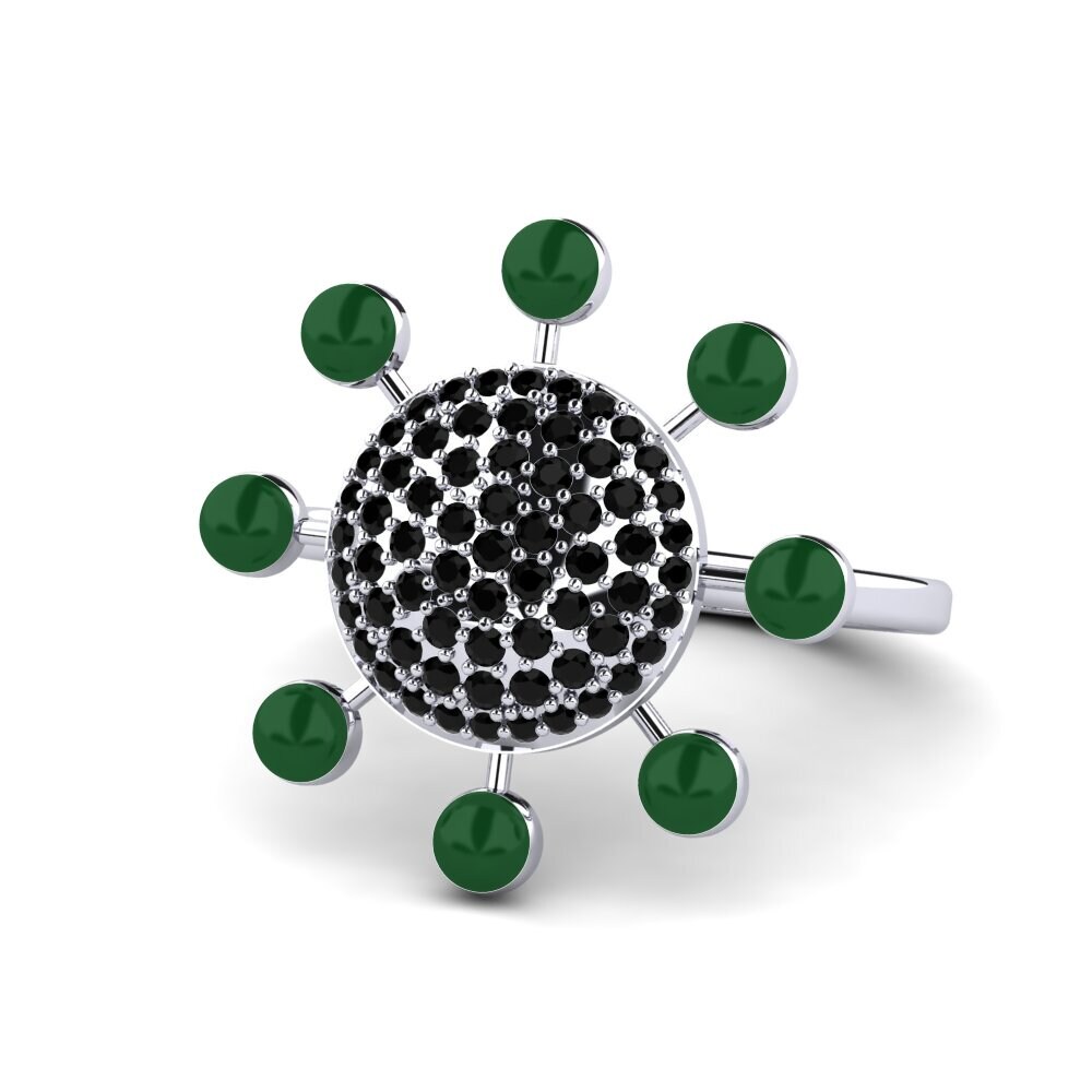Schwarzer Saphir Ring Svoboda