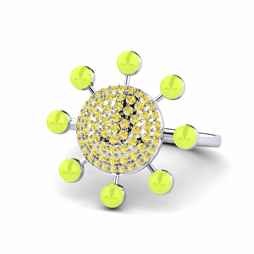 Bagues de fiançailles Saphir Jaune Fusion