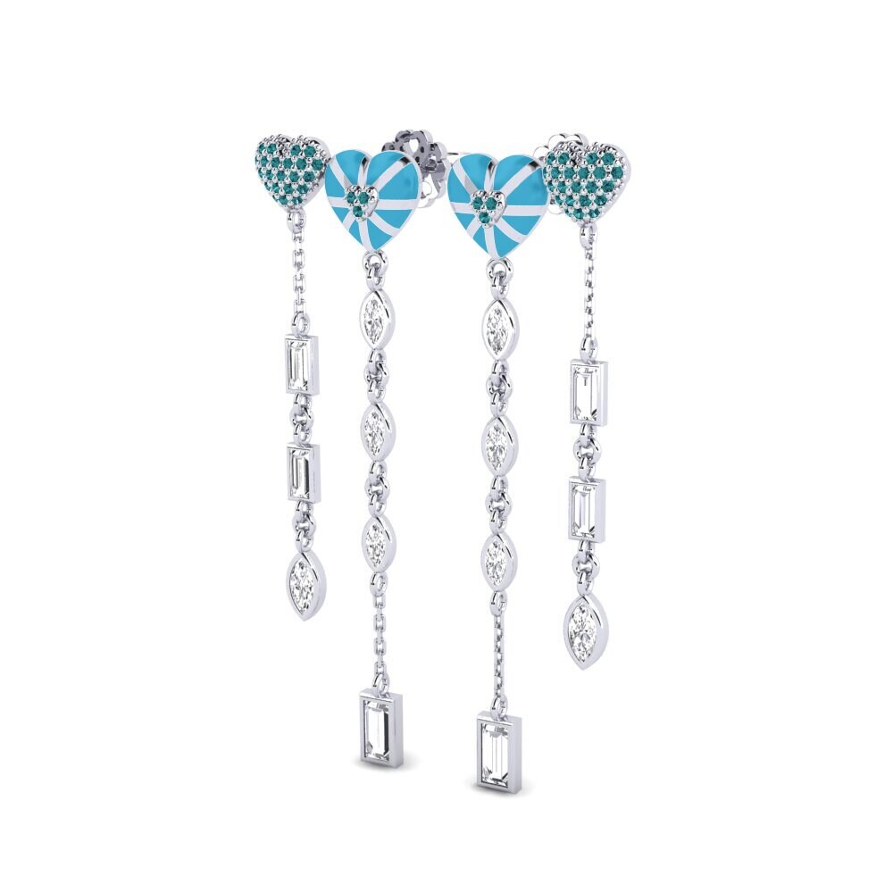 Diamante Azul Pendiente de mujer Sweetcolour