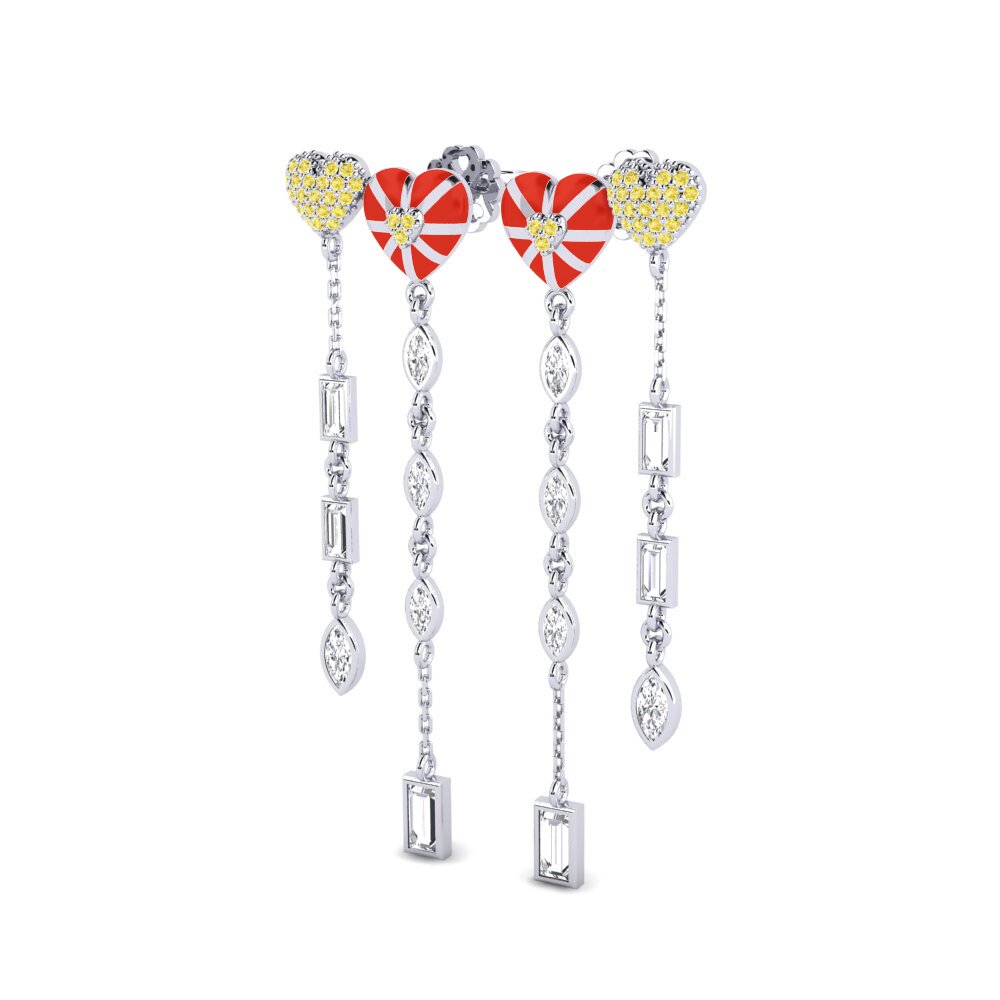 Gelber Saphir Damen ohrring Sweetcolour