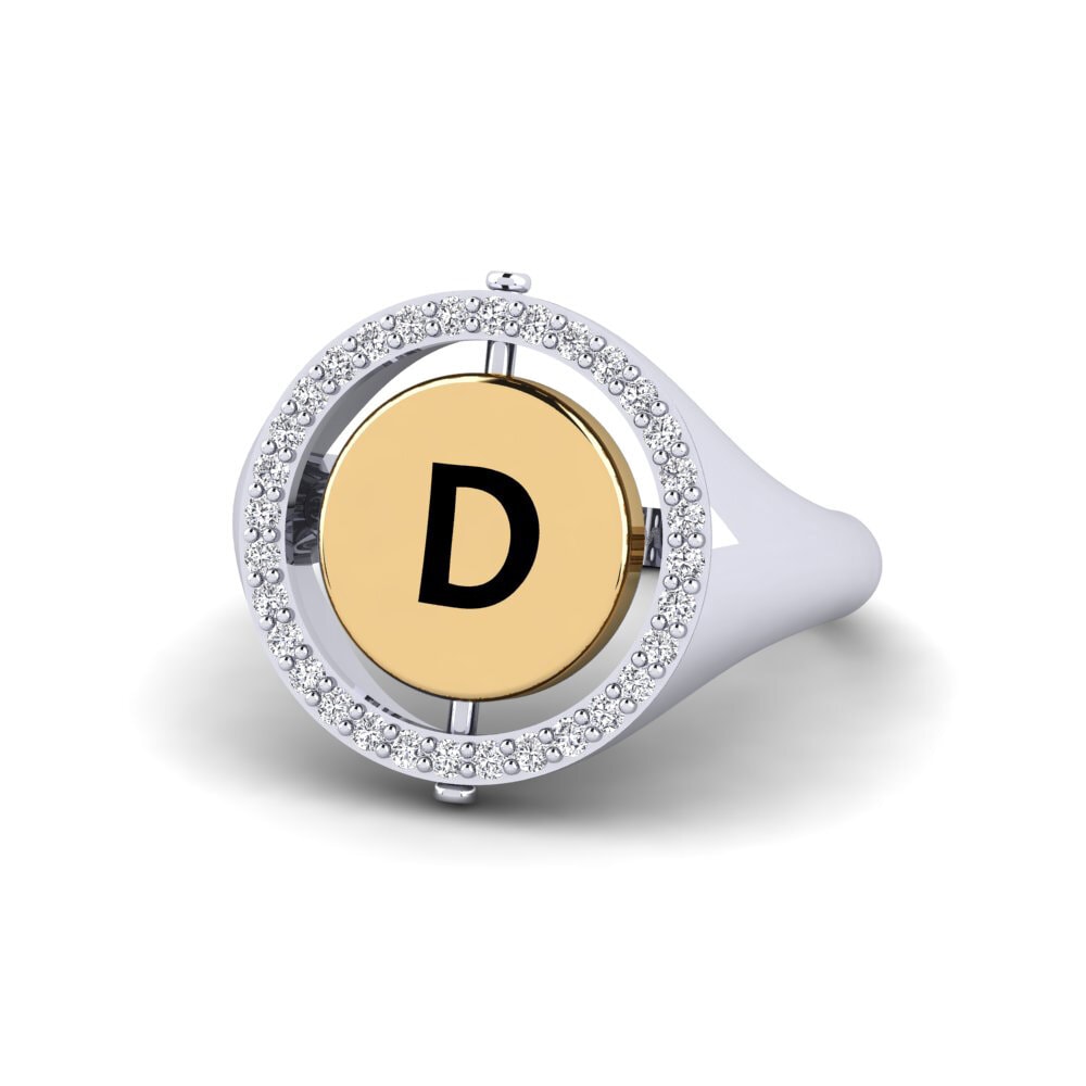 Weiss & Gelbgold 750 Saphir Ring Swenet