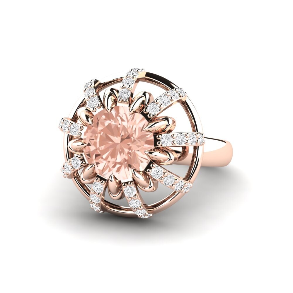 9k Rose Gold Morganite Engagement Ring Swerve