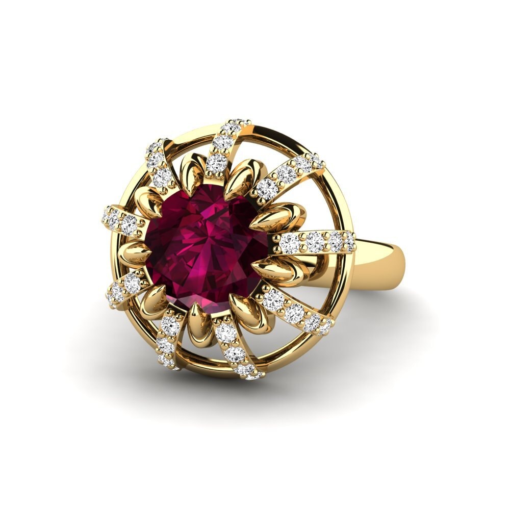 Rhodolite Garnet Engagement Ring Swerve