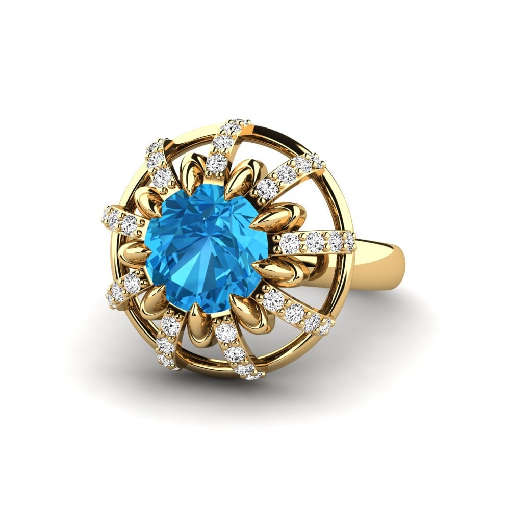 Blue Topaz Engagement Ring Swerve