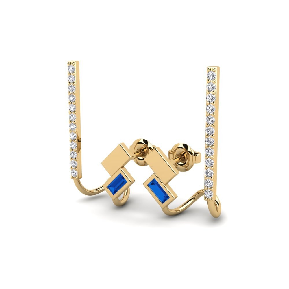 sapphire-zirconia ต่างหู Swetlost
