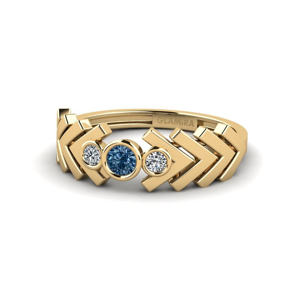 Diamante Azul Anillo de compromiso Swins