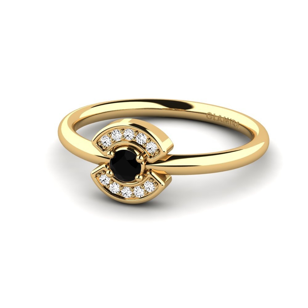Ónix Negro Anillo de compromiso Sybile