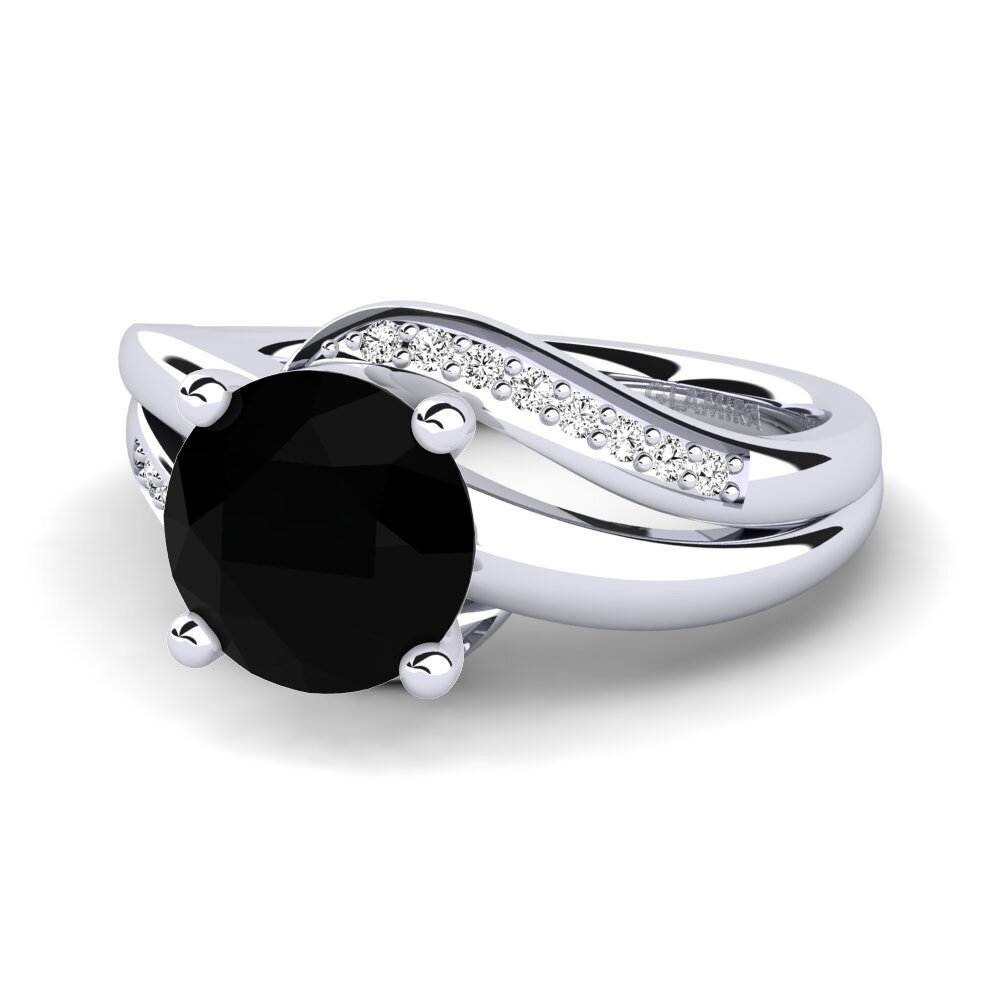 Ónix Negro Anillo de compromiso Sydney 2.0 crt