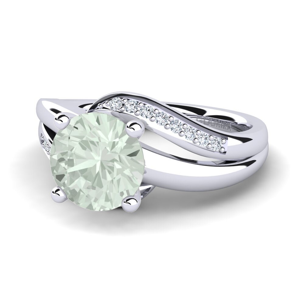 Green Amethyst Engagement Ring Sydney 2.0 crt