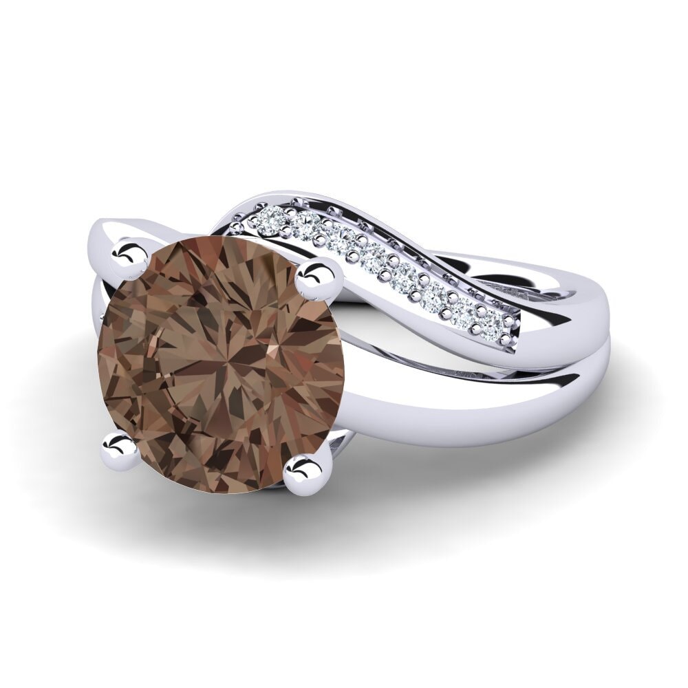 Smoky Quartz Engagement Ring Sydney 3.0 crt