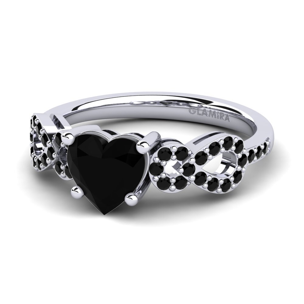 Black Diamond Engagement Ring Sylvia