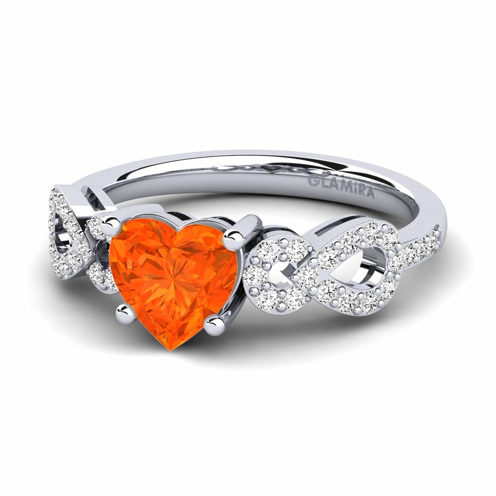 Exclusive Fire-Opal Engagement Rings