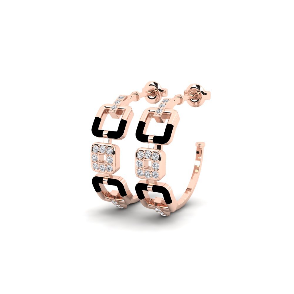 14k Rose Gold Women's Earring Symbolic