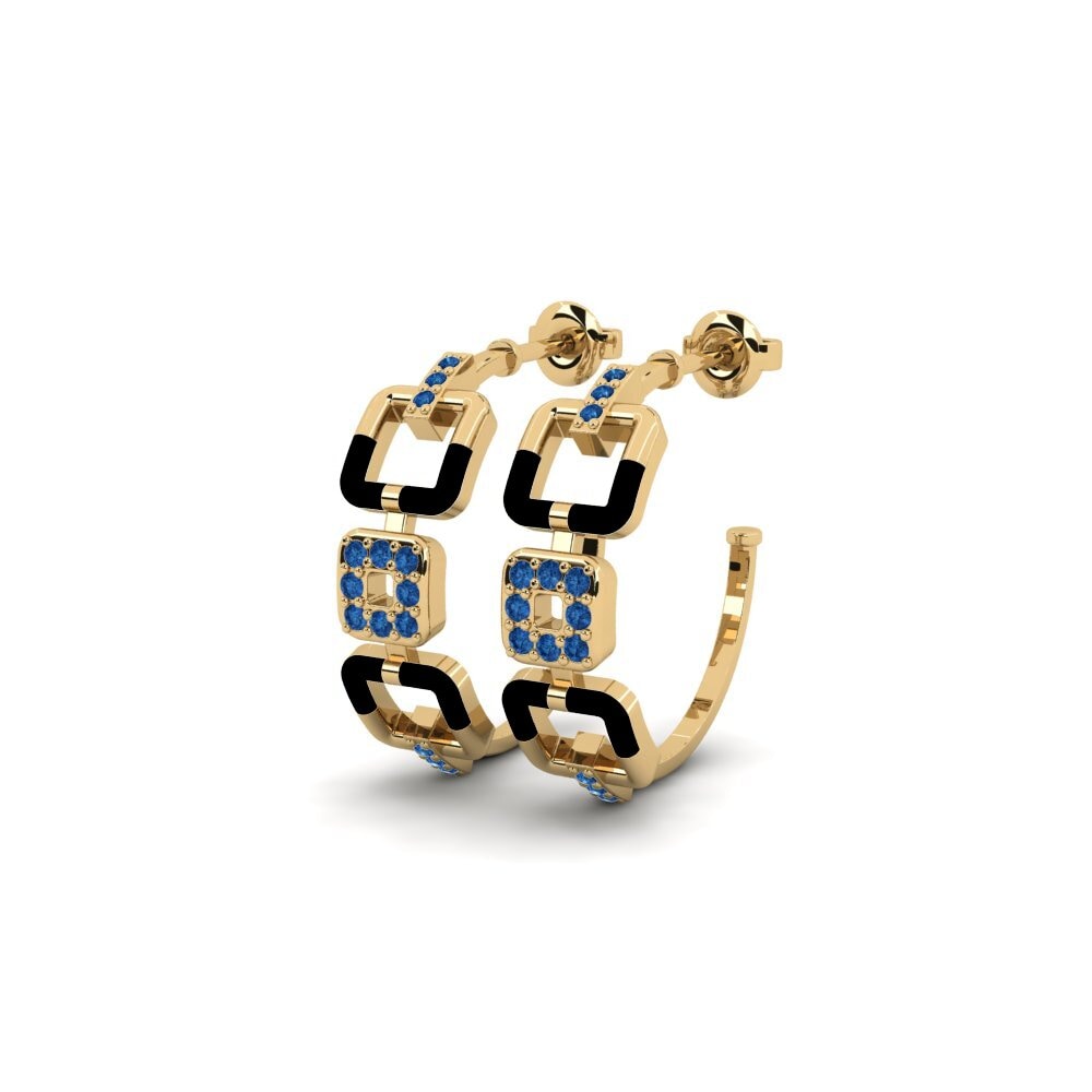 sapphire-zirconia ต่างหู Symbolic