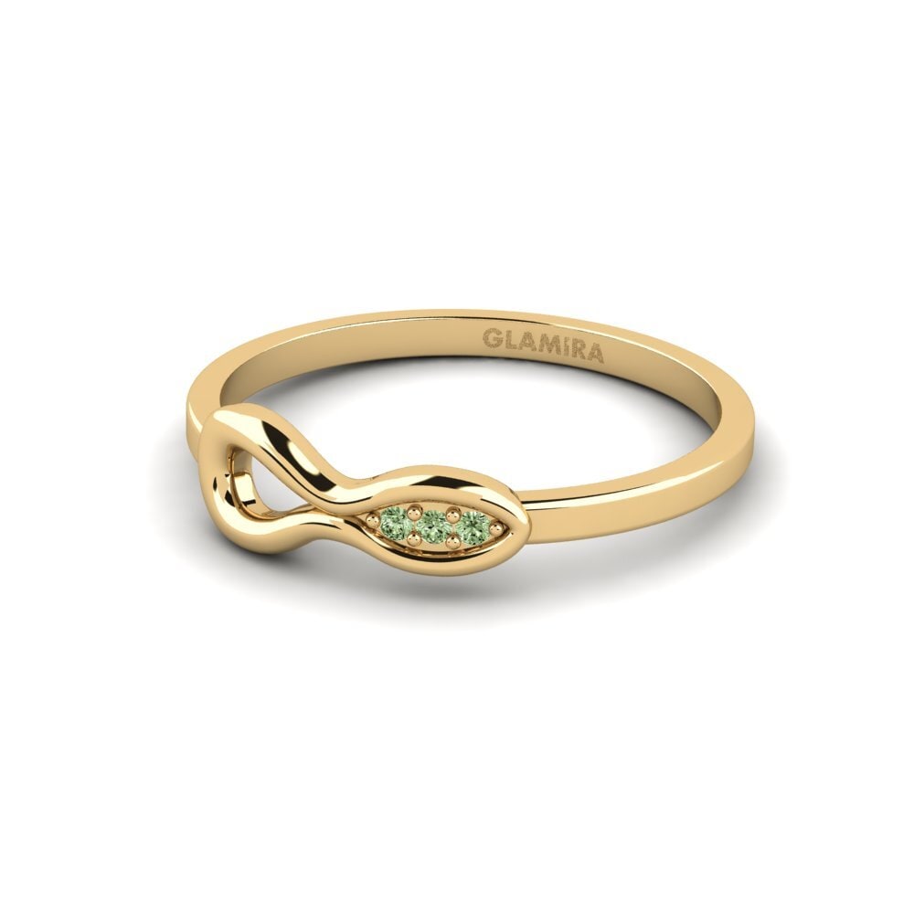Green Diamond Stackable Ring Symbolse