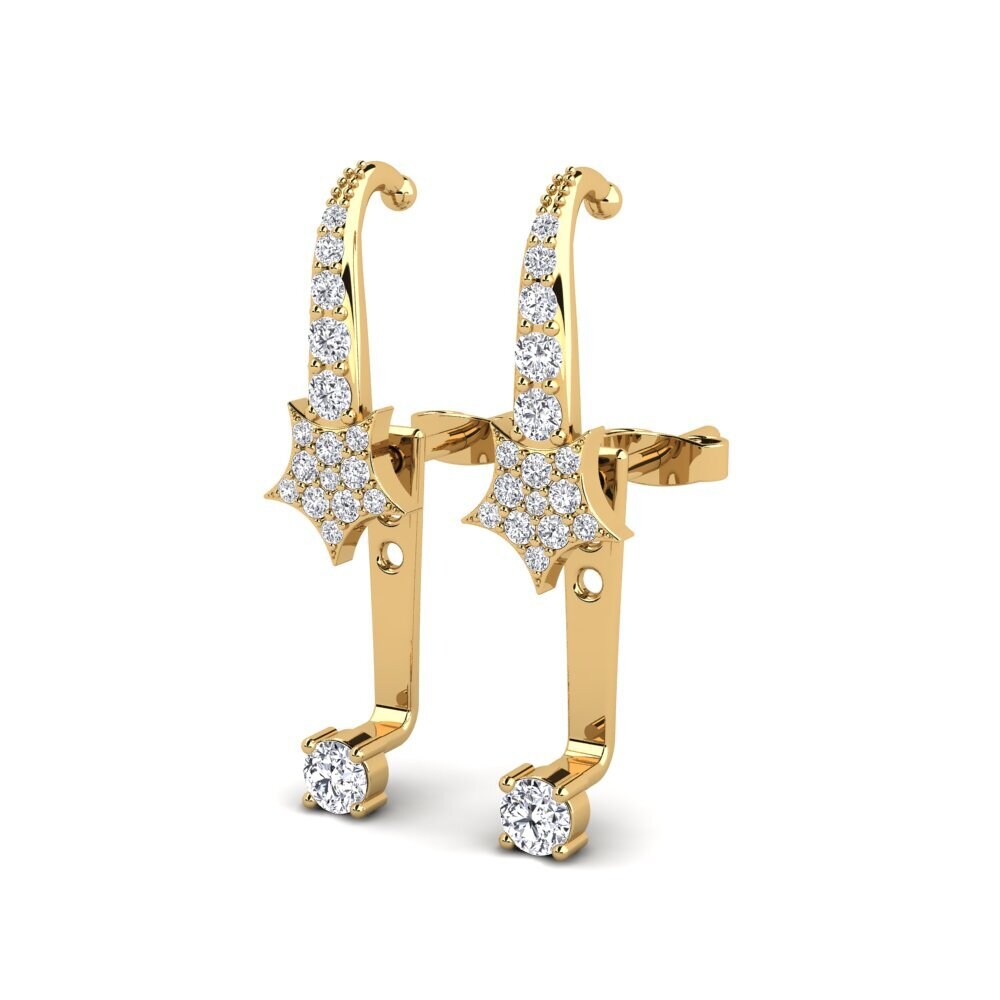 14k Oro Amarillo Pendiente de mujer Synaisthema