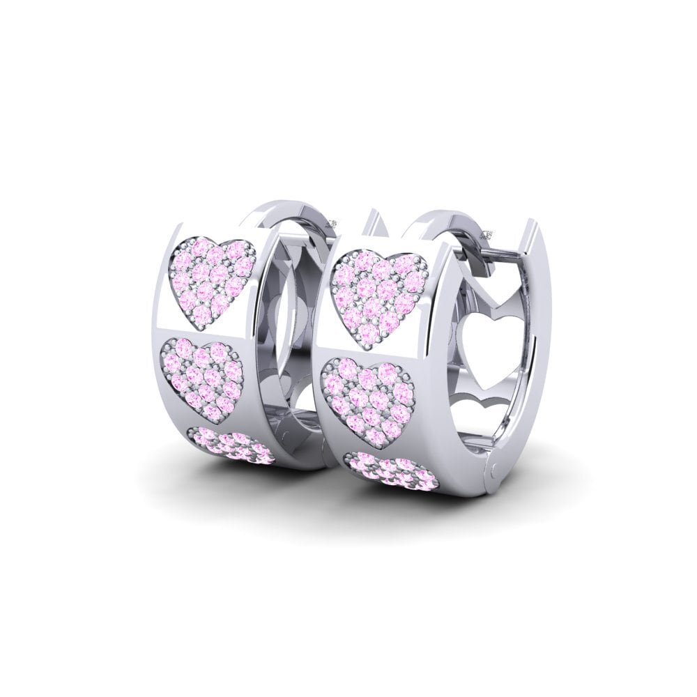 Safira Rosa Brincos Feminino Syncarp