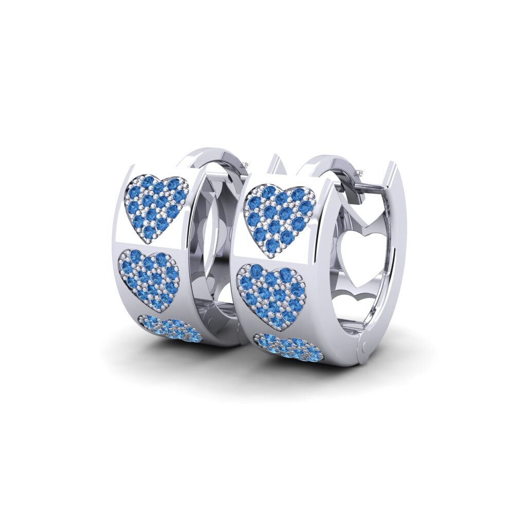 Đá Zirconia Xanh Lam Bông tai nữ Syncarp