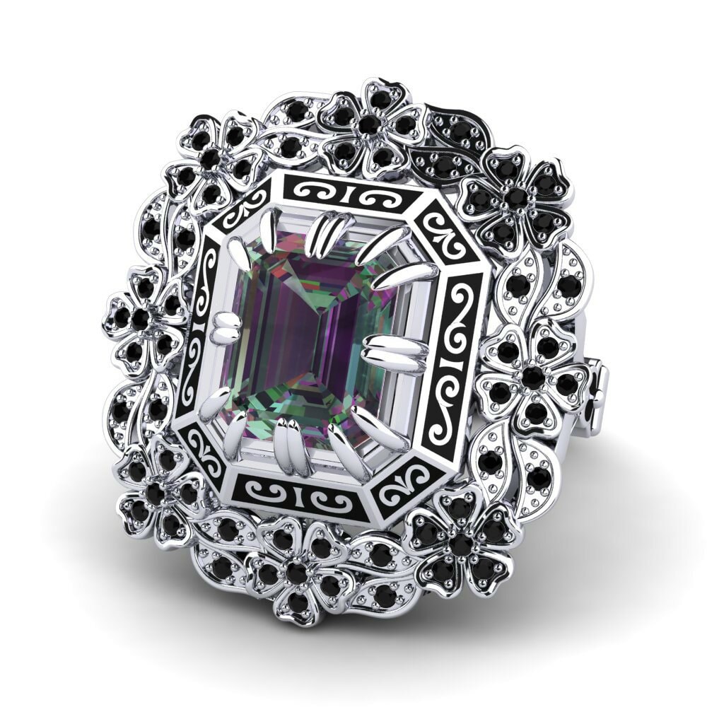 Premium Mystic Topaz Engagement Rings