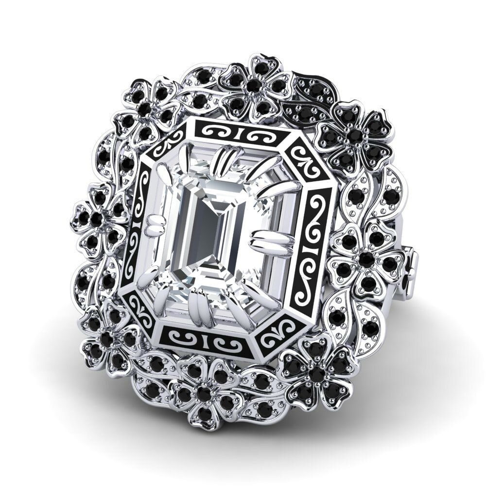 Premium White Zircon Engagement Rings