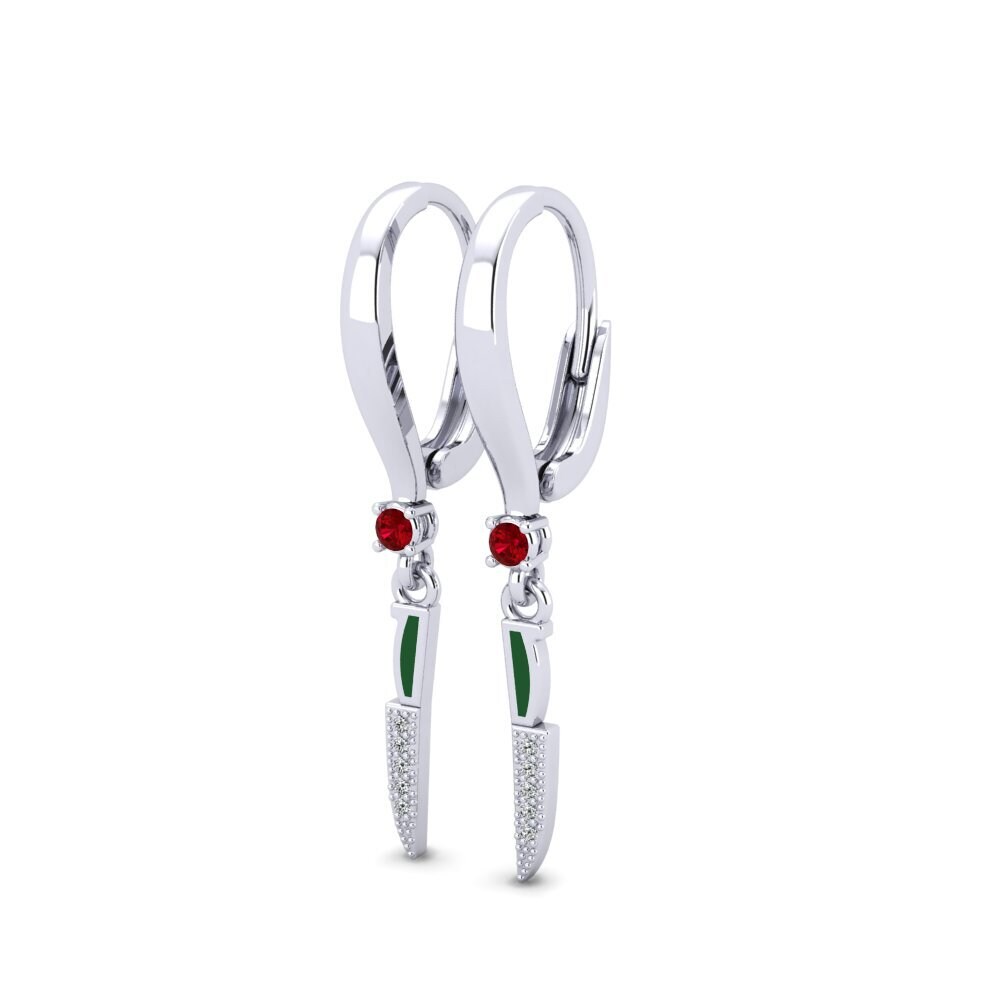 Red Zirconia Women's Earring Tacet