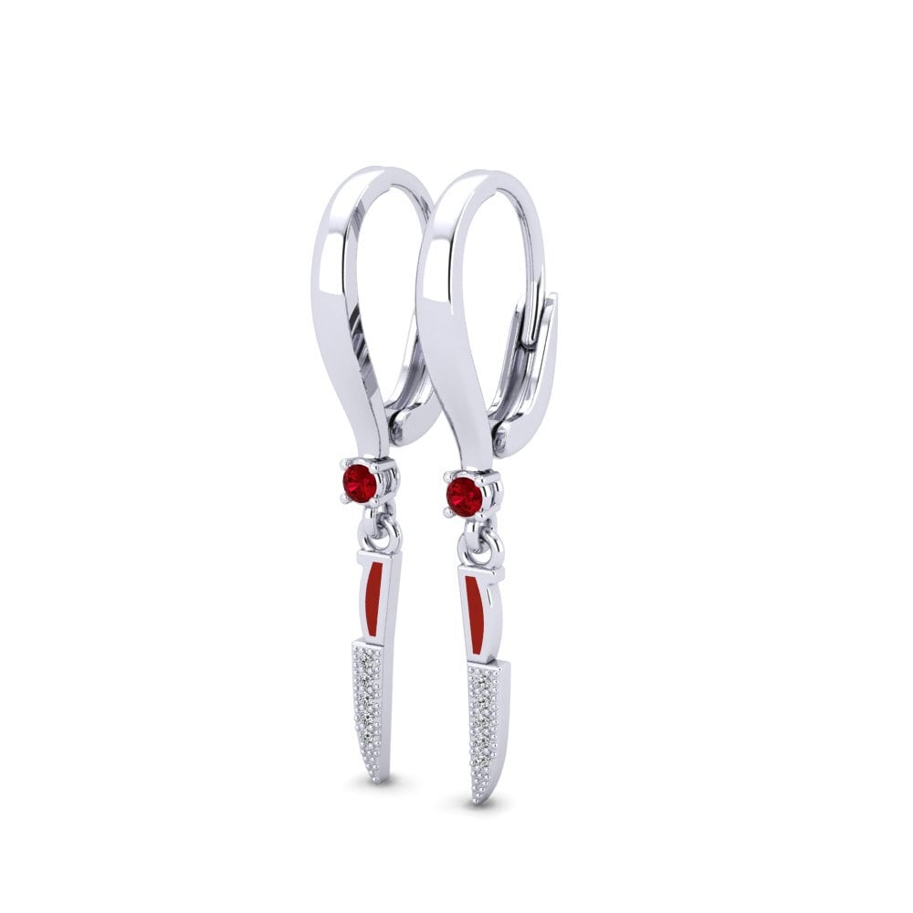 Red Zirconia Women's Earring Tacet