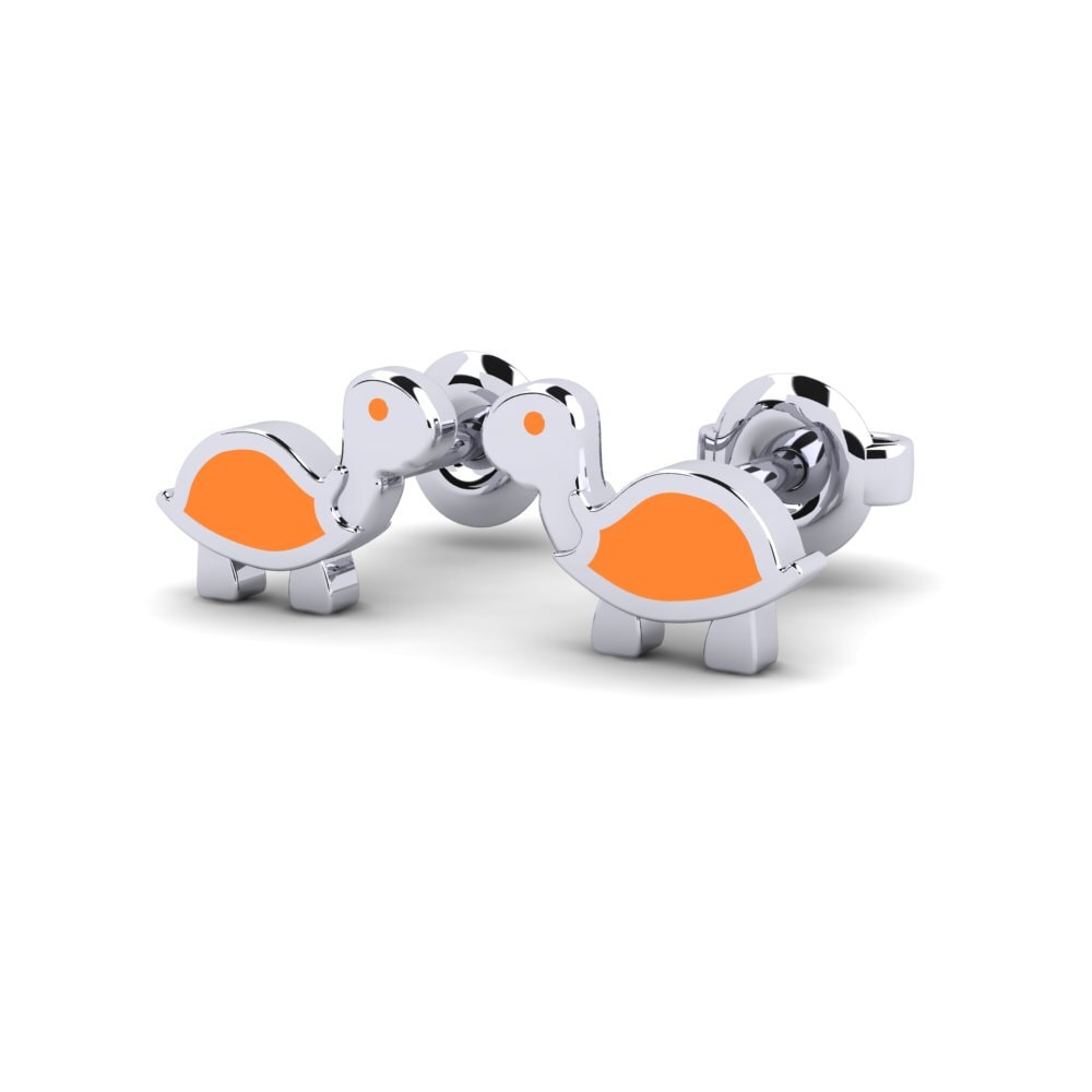18k White Gold Kid's Earring Taget