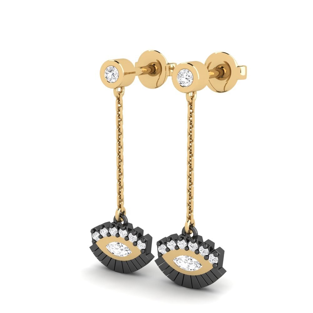 Saphir Blanc Boucle d'oreille femme Taka - B